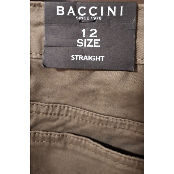 Baccini Women's Size 12 Crop Capri Pants Olive Green Sequins Flowers Pockets NWT - Picture 5 of 8